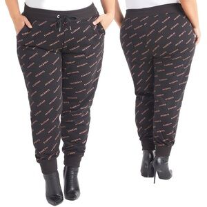 NWT Bebe Sport Logo Fleece Joggers (5A04.13)